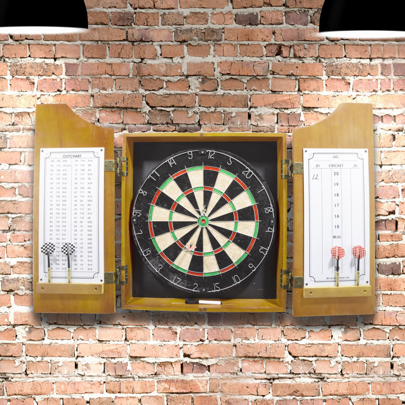 Trademark Games Solid Wood Dart with Dartboard and Darts